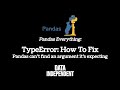 Pandas TypeError: How To Fix