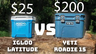$200 Yeti Roadie 15 vs $25 Igloo Latitude | The test results will SHOCK you