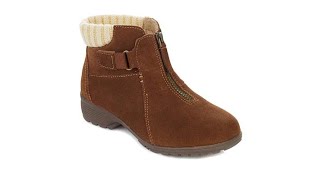 Sporto Micah Waterproof Suede Knit Collar Bootie