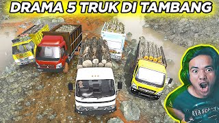 🔥Drama Epik di Tambang! 5 Truk Siapa yang Bertahan??! - Mudrunner