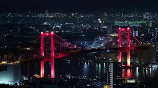 【4K】北九州 高塔山展望台 夜景 タイムラプス #2(Night view from Mt. Takato Summit Observatory,Kitakyushu. Time-lapse)