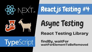 React Async Testing using React Testing Library for Beginners: React.js Testing Tutorial #4