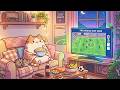 Cozy FIFA Football Night Mochi 🌙 Rainy Window Vibes ⚽ Soft Lofi Jazz Beats for Relaxing & Unwind
