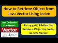 How to Retrieve Object from Java Vector Using Index | Vector (Get Object)