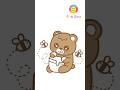 how to draw cute bear         #drawing #fun #zone #art #cartoon #shorts #viral