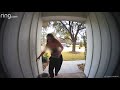 Raw video: Topless woman steals package off doorstep of Houston home