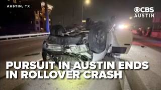 Texas DPS arrests suspect after pursuit ends in rollover crash in Austin