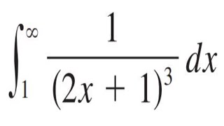 Determine whether integral is convergent or divergent. Integral from 1 to infinity of (1/(2x+1)^3)dx