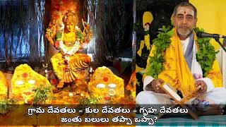 latest telugu best devotional god- గ్రామ దేవతలు - కుల దేవతలు - గృహ దేవతలు, జంతు బలులు తప్పా ఒప్పా?