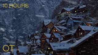 Blizzard in Hallstatt | Howling wind and blowing snow for Relaxing| Study| Sleeping| Winter Ambience