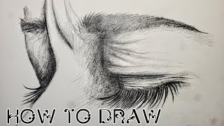 How To Draw Closed Eyes With Pencil