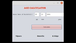 Age Calculator using JAVA in apache Netbeans (simple trick aswell)