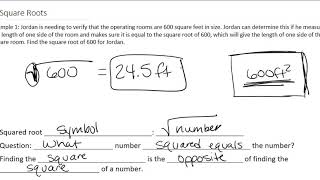 MAP 117- MA- Square Root