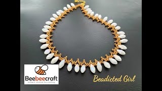 Beebeecraft Tutorial || Beaded Necklace ||  $5 Coupon code Beadicted5