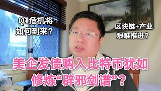 美企发债购入比特币犹如修炼“辟邪剑谱”？Q1危机将如何到来？区块链+产业艰难推进？~Robert李区块链日记889