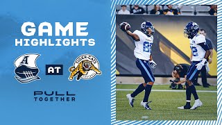CFL Game Highlights: Toronto Argonauts at Hamilton Ticats - October 11, 2021