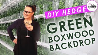 5-MINUTE BOXWOOD WALL BACKDROP! DIY A HEDGE WALL RENTAL (EASY + AFFORDABLE)