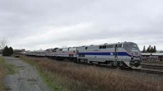 Amtrak 48 Departing Utica with 184 822 406 and Display Train 5/4/16