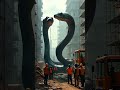 giant anaconda disrupts project work 🐍🏗️