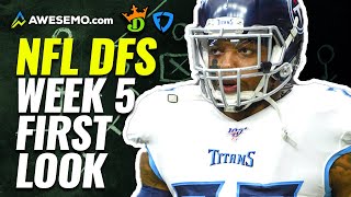 NFL DFS First Look Week 5 DraftKings, Yahoo, FanDuel Daily Fantasy Picks | NFL DFS Strategy Show