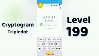 Cryptogram Tripledo Level 199 Solutions 🧩 | Logic Puzzle Game | Mini Boss