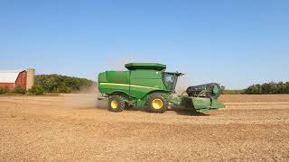 John Deere S670 Combine - 640FD Hydraflex™ Draper - Soybean Harvest 2020 - Monroe County - Michigan