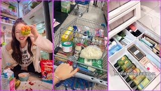 Refrigerating Monthly Foods For Busy Time🎀 | Immersive Fridge Restocking✨