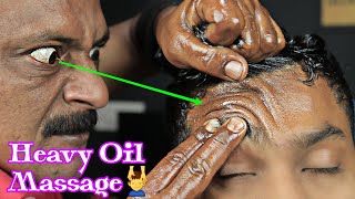 ASMR Heavy Oil Hair And Sculp Massage With 3d Scratching Sound | Neck And Ear Cracking Massage