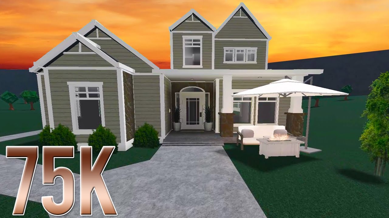 Bloxburg: Suburban House Build | 75k Speedbuild - YouTube