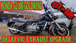 GOLDWING GL1100 DELKEVIC EXHAUST INSTALL BEFORE AND AFTEER