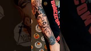 Gangster Girl Tattoo on Arm #shorts #short #shortvideo