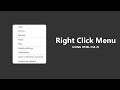 Right Click Menu Using Html Css Js