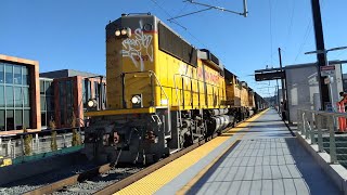 Union Pacific Train at Hillsdale Caltrain Station