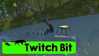 Twitch Bit: Farming Simulator 15 FISHING FOR LOGS