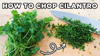 How to Chop Cilantro the Easy Way | Kitchen Knife Skills for Beginners with MOMables