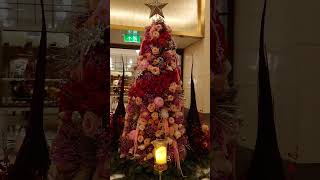 マカオクリスマス🎄今年一番のツリー セントレジス ホテル 生花のピンクツリー🎄The Most Beautiful Christmas Tree,Macau