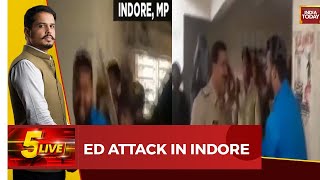 Youth Congress Workers Attack ED Office In Indore Over Sonia Gandhi's Questioning
