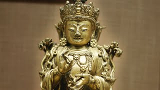 [Antique Appreciation]Gilt Bronze Statue of Maitreya Bodhisattva |Capital Museum BeiJing China|