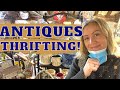 COME TO AN ANTIQUES MARKET WITH ME! VINTAGE FLEA MARKET THRIFT WITH ME FEB 2022. SO MANY TREASURES!