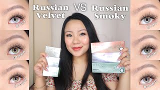 OLENS Russian Velvet vs Russian Smoky FULL COLLECTION | comparison, try on \u0026 review 💚