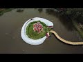 drone ancient city thailand earth from above 4k