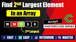 Find 2nd Largest Element in Array | Best Approach Without Sorting