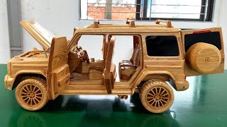 Wood Carving - Mercedes-Benz G500 4x4² - Woodworking Art
