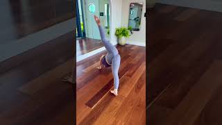 Flipping my dog 🤸🏼🫢 #yoga #downwarddog #balance #shorts @StretchyWithV @yogawithadriene#shorts