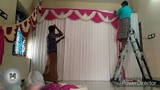 Wedding stage decoration making tutorial.