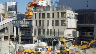 東急百貨店東横店西館・南館の解体／渋谷スクランブルスクエア中央棟・西棟の建設状況（2025年2月1日）