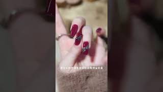 Nail Art (preferred) A must-have jam red nail art tutorial sharing in the New Year New Year #shorts