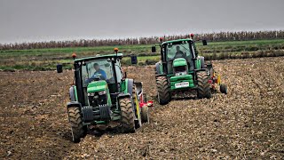 Zimowa Orka po Kukurydzy 🌽2020! Gr. Kępowicz ✪ 2x John deere 7430 \u0026 John deere 6090rc Osinki AgroTv㋡