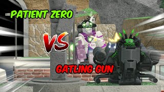 PATIENT ZERO VS 1 GATLING GUN | Tower Defense Simulator | ROBLOX