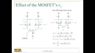 電子學二Ch7 2MOS差動放大器之小信號操作